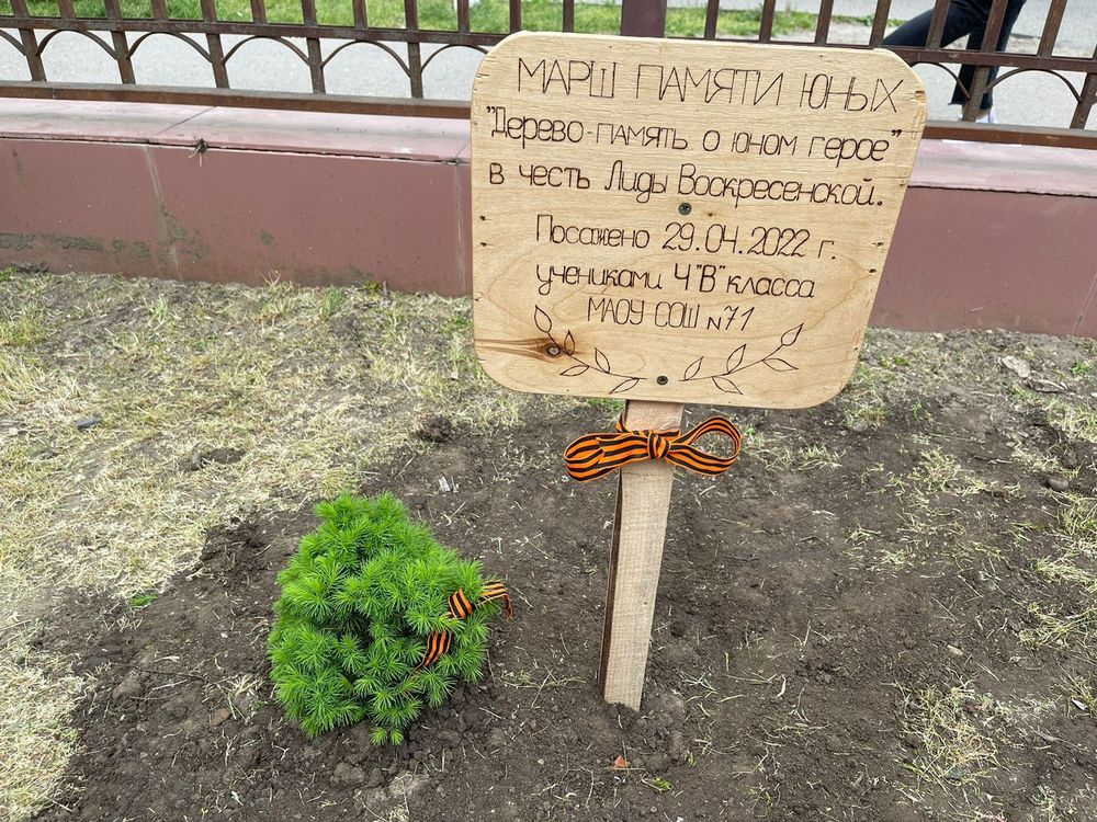 Дерево памяти Лиды Воскресенской.