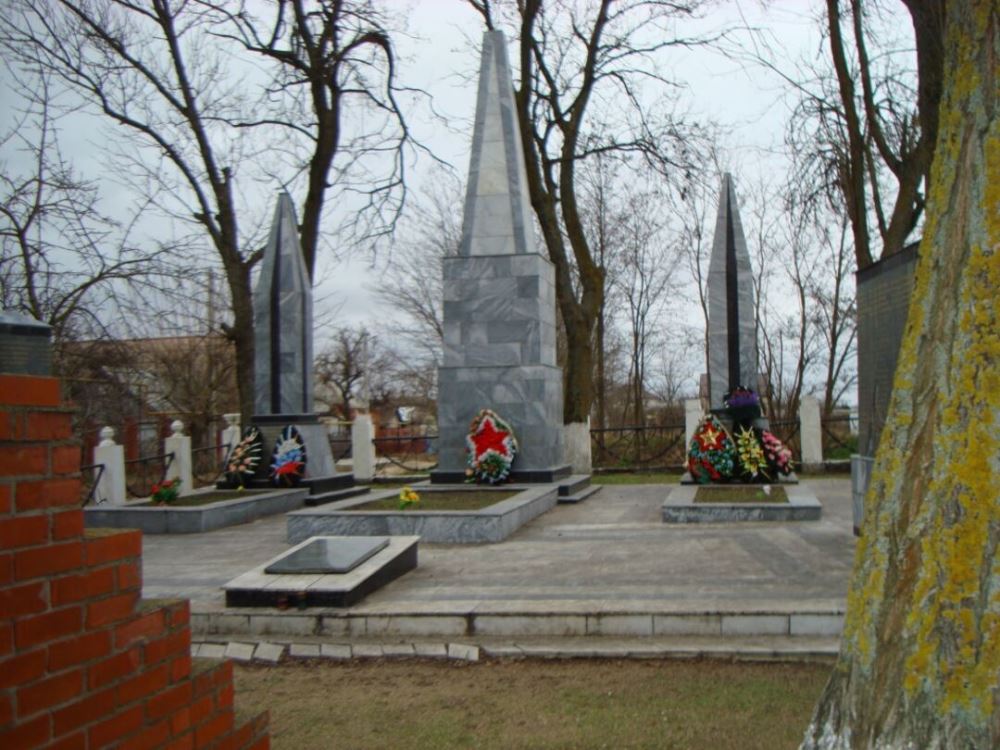 Братская могила юных подпольщиков в Голубицкой.